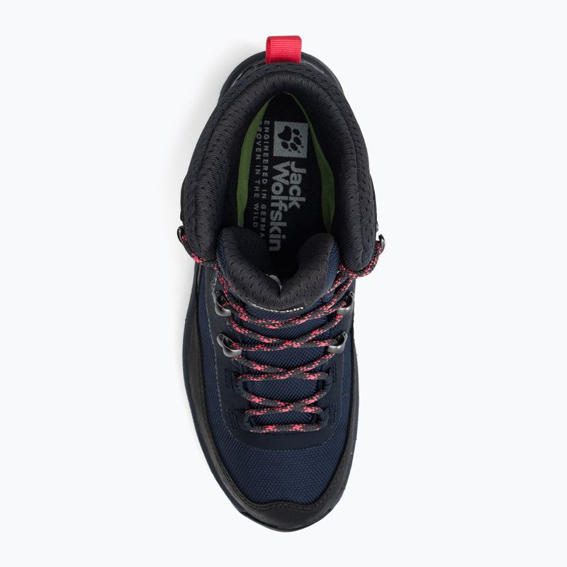 Stivali da trekking Jack Wolfskin da donna Rebellion Guide Texapore Mid blu/corallo 6