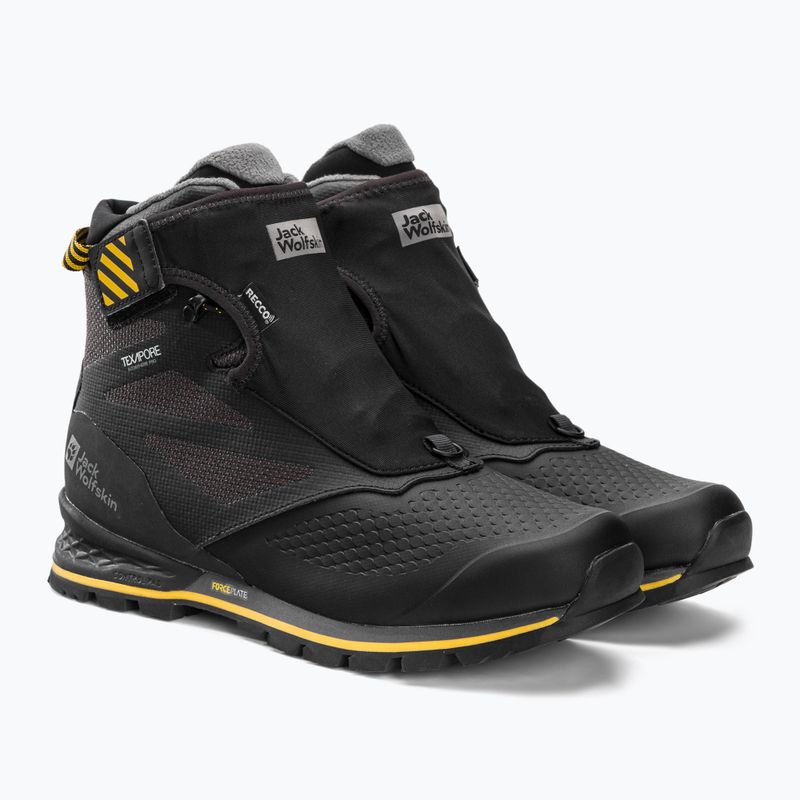 Stivali da trekking Jack Wolfskin da uomo 1995 Series Texapore Mid nero/giallo bordeaux xt 4