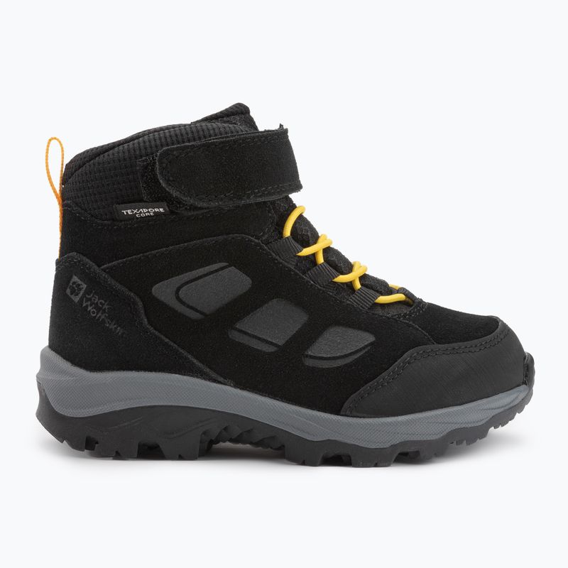Jack Wolfskin stivali da trekking per bambini Vojo Lt Texapore Mid nero/giallo bordeaux xt 2