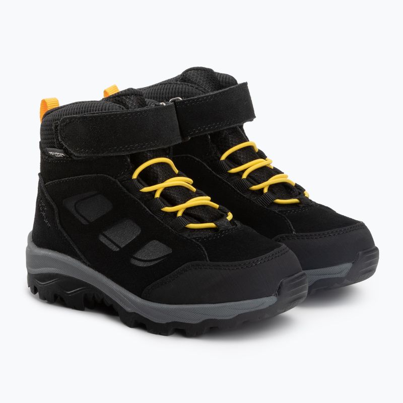 Jack Wolfskin stivali da trekking per bambini Vojo Lt Texapore Mid nero/giallo bordeaux xt 4
