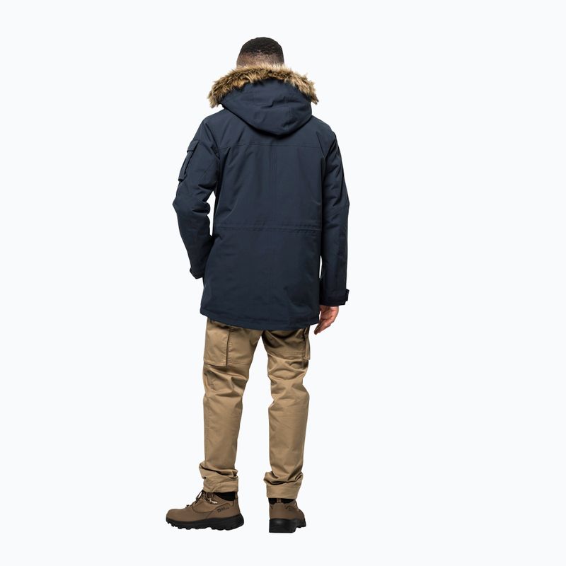 Giacca invernale da uomo Jack Wolfskin Glacier Canyon Parka blu notte 2