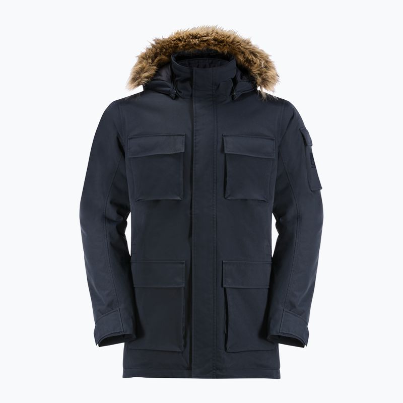 Giacca invernale da uomo Jack Wolfskin Glacier Canyon Parka blu notte 7