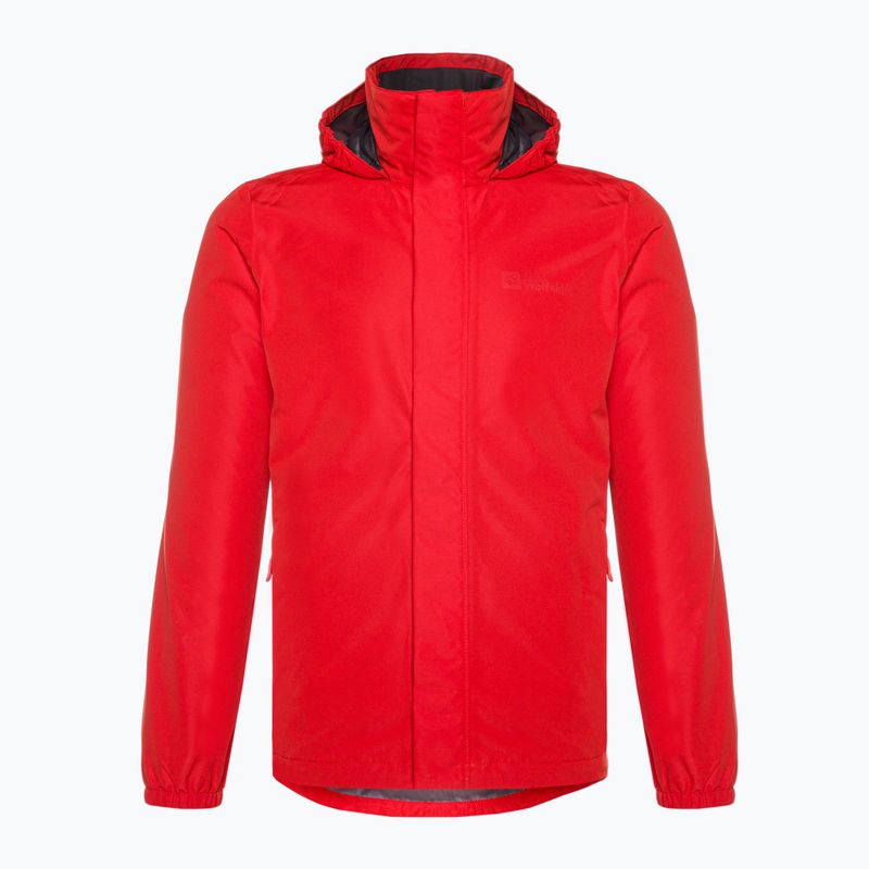 Jack Wolfskin Stormy Point 2L giacca antipioggia da uomo rosso adrenalina 4