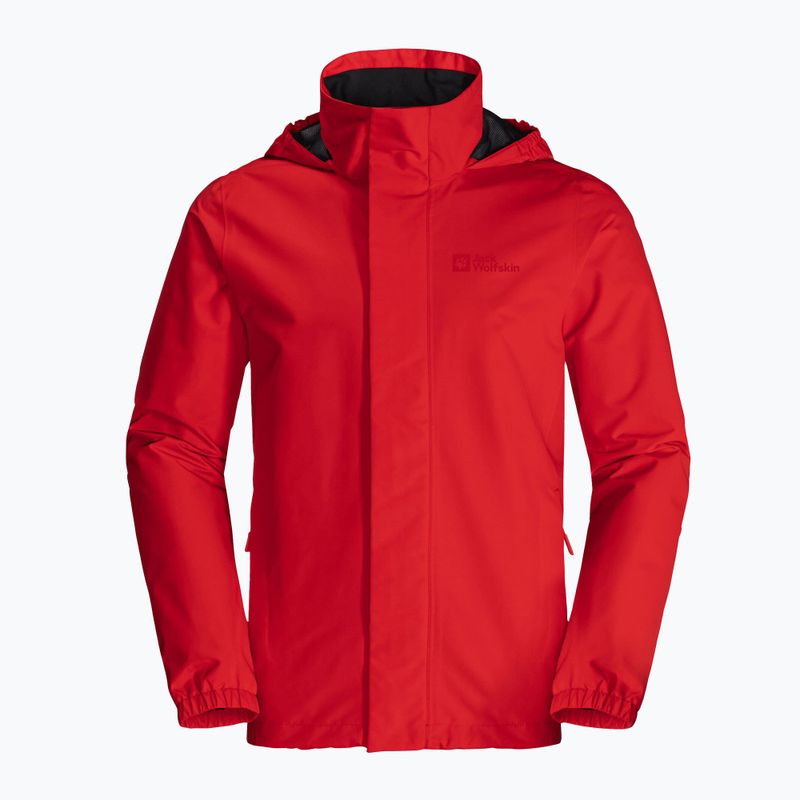 Jack Wolfskin Stormy Point 2L giacca antipioggia da uomo rosso adrenalina 8
