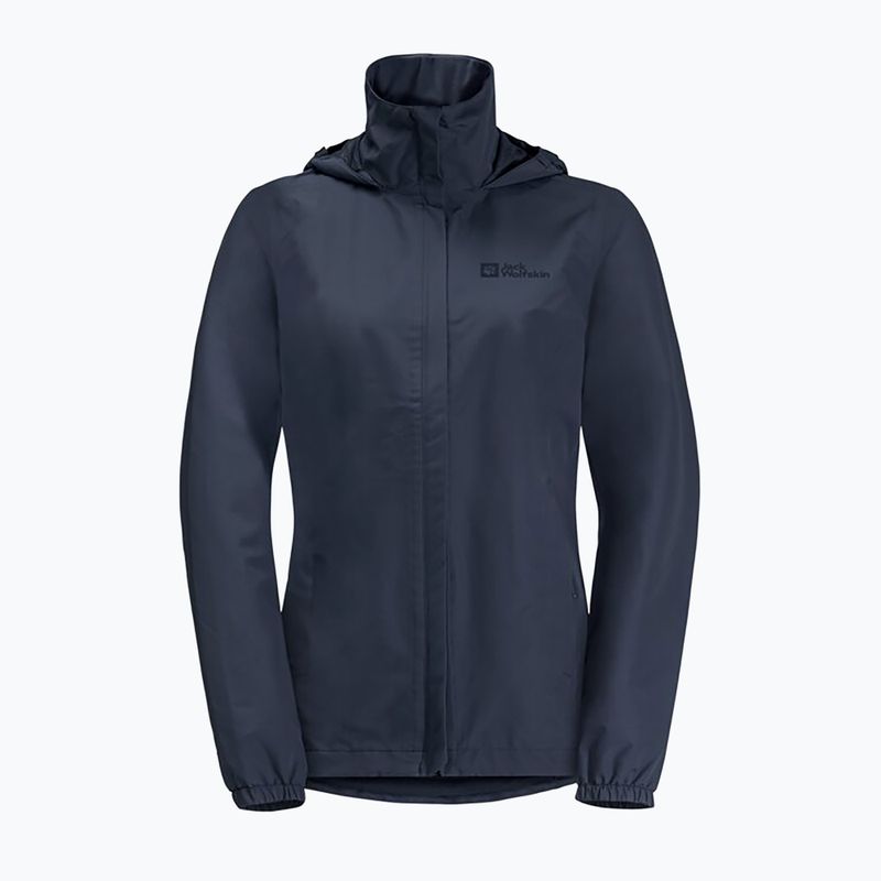 Jack Wolfskin Stormy Point 2L giacca da pioggia da donna blu notte 5