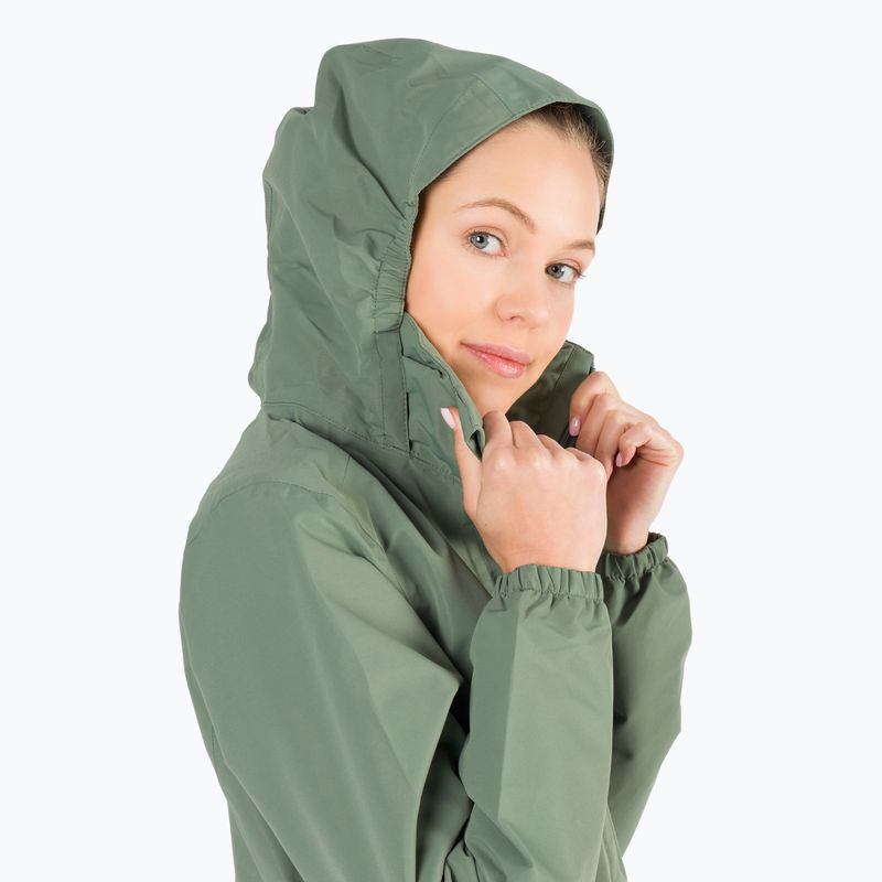 Jack Wolfskin Stormy Point 2L, giacca antipioggia da donna, colore verde siepe 7
