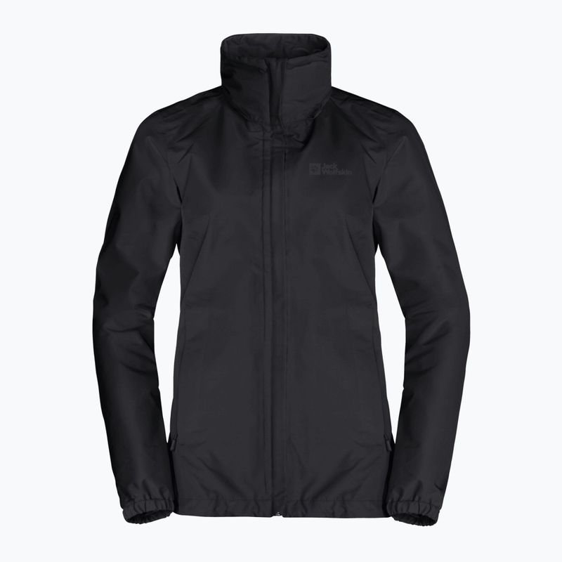 Jack Wolfskin Stormy Point 2L, giacca da pioggia da donna, nero 8