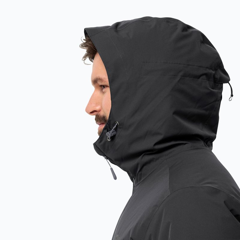Jack Wolfskin giacca antipioggia da uomo Wisper Ins nero 4
