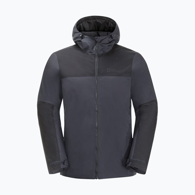 Giacca invernale da uomo Jack Wolfskin Jasper Ins ebano 6