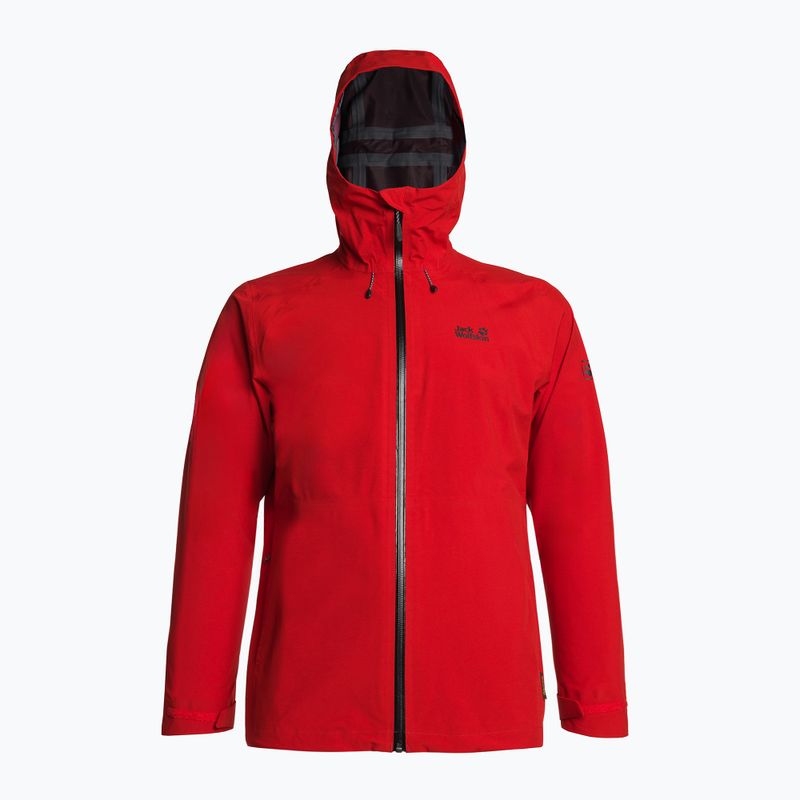 Jack Wolfskin giacca da pioggia Highest Peak da uomo rosso adrenalina 4