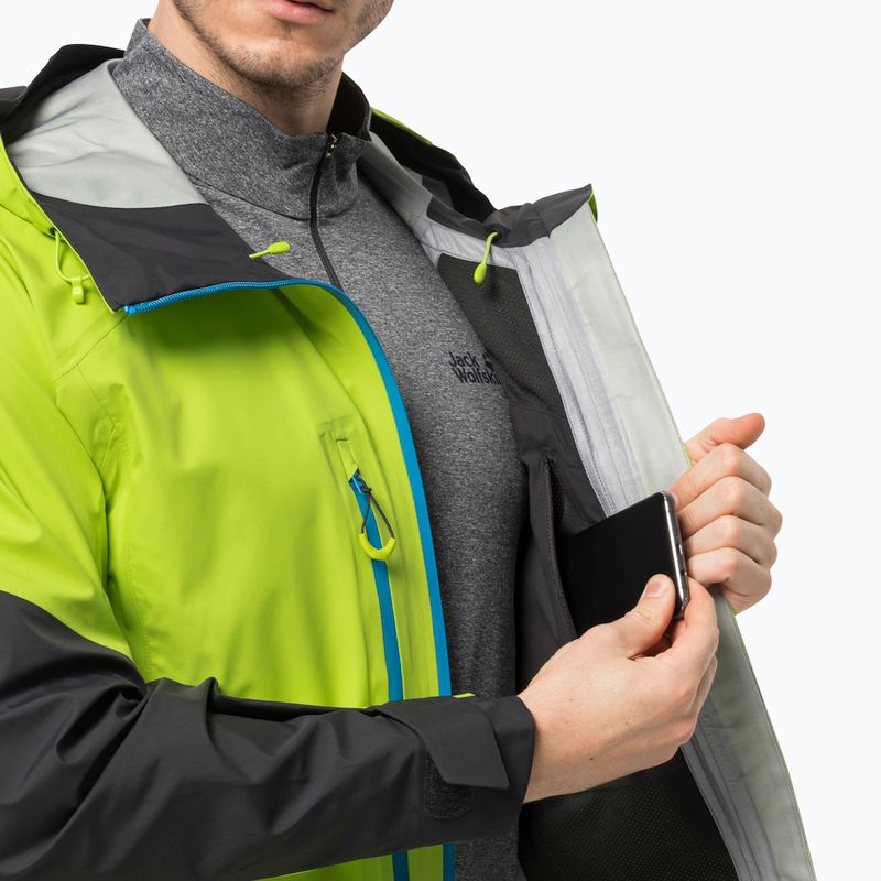 Giacca da sci Jack Wolfskin Alpspitze 3L uomo lime 6