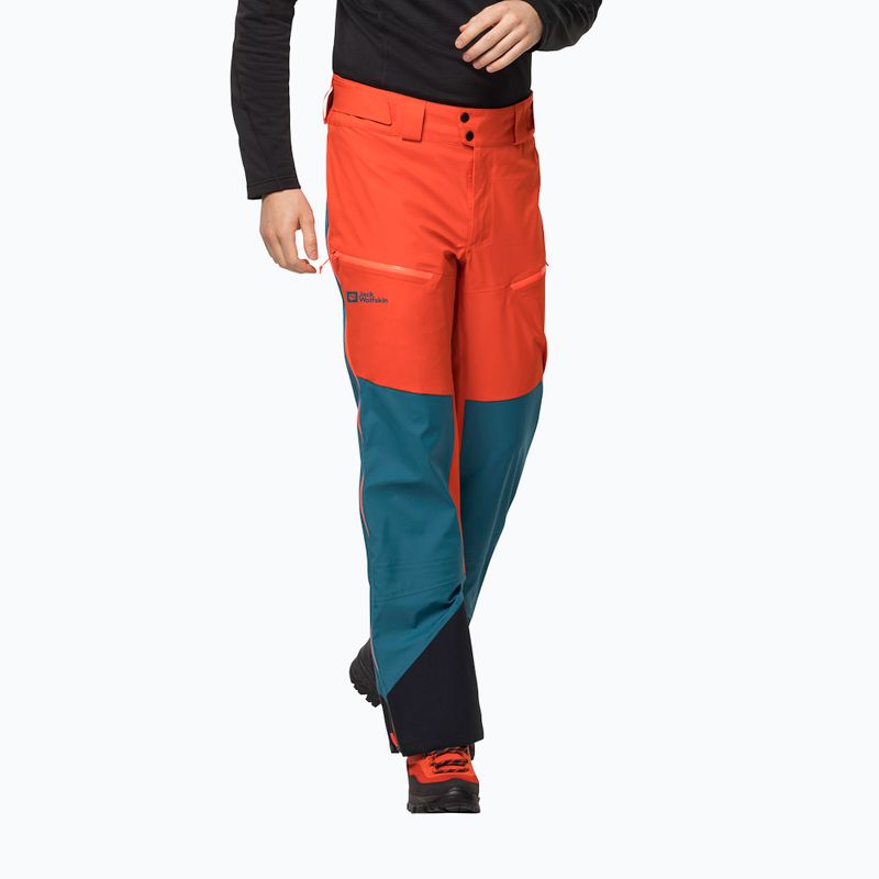 Pantaloni da sci Jack Wolfskin Alpspitze 3L da uomo in radica selvatica