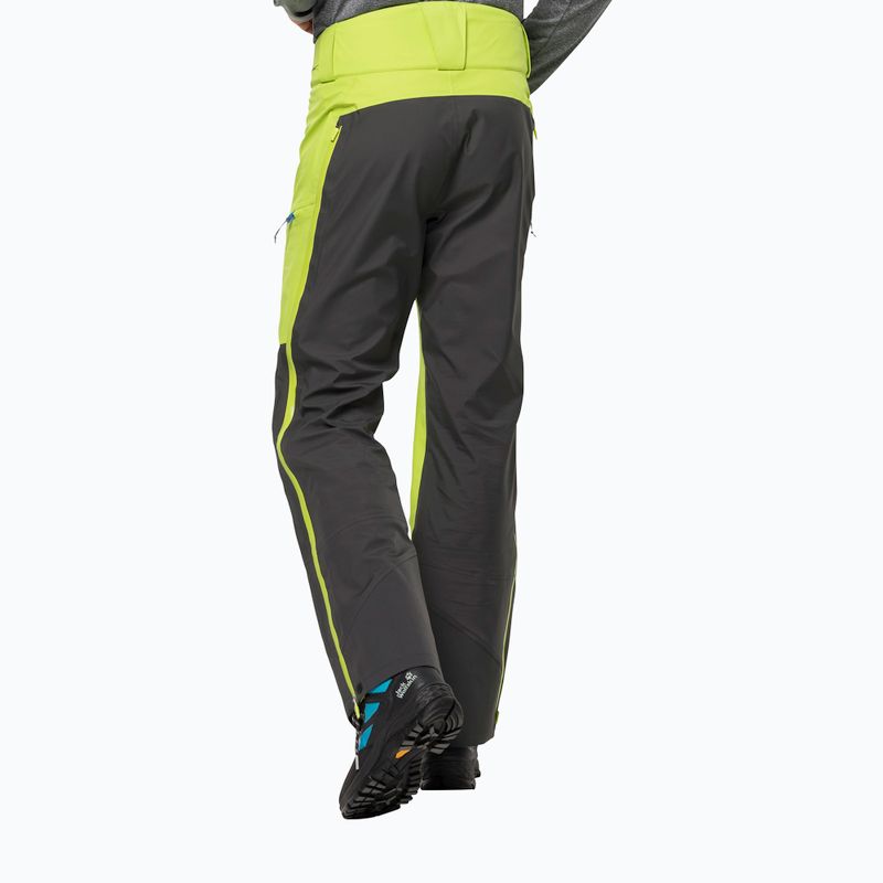 Pantaloni da sci Jack Wolfskin Alpspitze 3L da uomo, lime 2