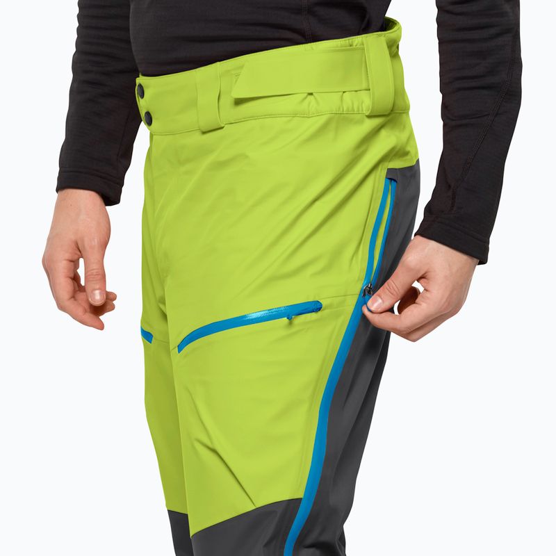 Pantaloni da sci Jack Wolfskin Alpspitze 3L da uomo, lime 5