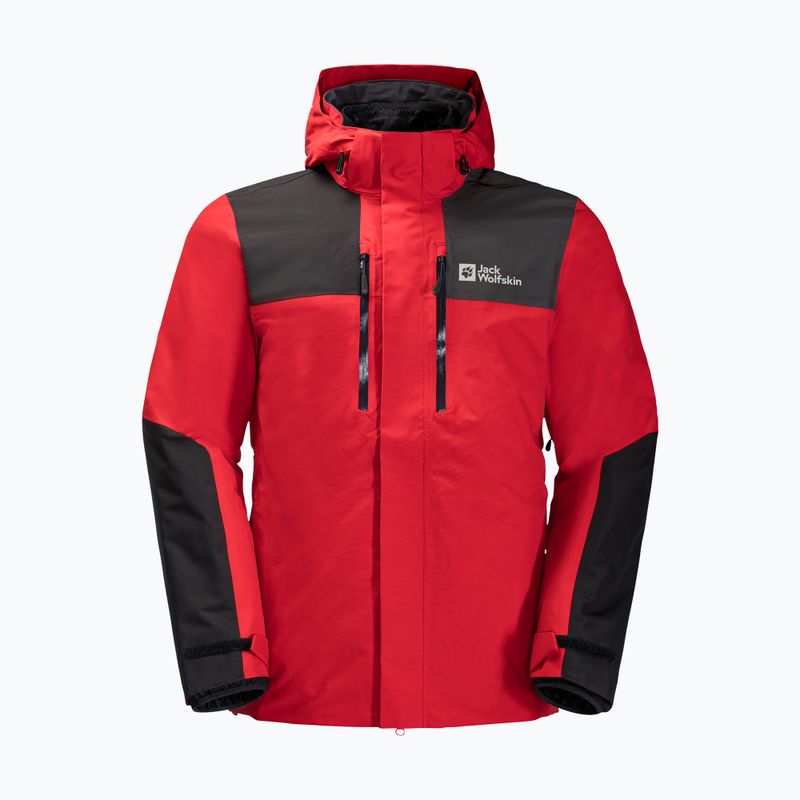 Jack Wolfskin Jasper giacca da pioggia da uomo rosso adrenalina 9