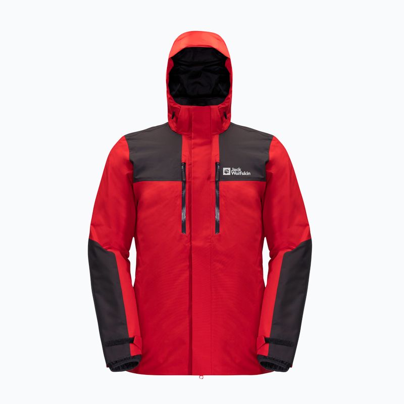 Jack Wolfskin Jasper giacca da pioggia da uomo rosso adrenalina 11