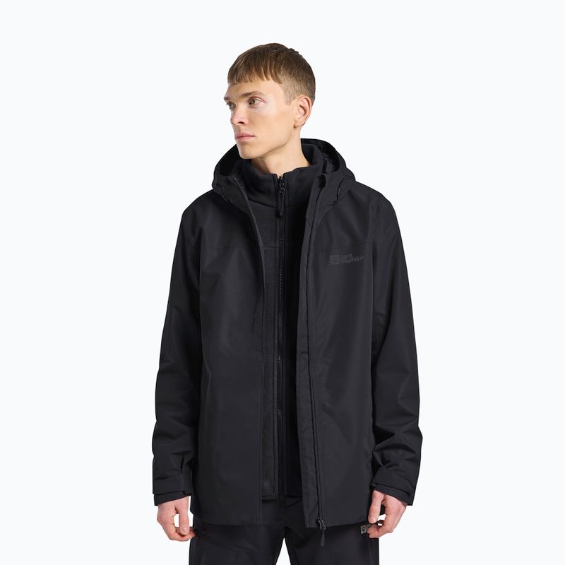 Giacca 3in1 da uomo Jack Wolfskin Taubenberg 3In1 nera 4