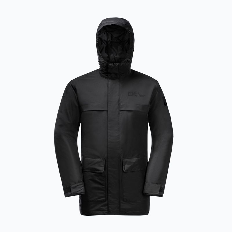 Jack Wolfskin giacca invernale da uomo Winterlager Parka nero 7