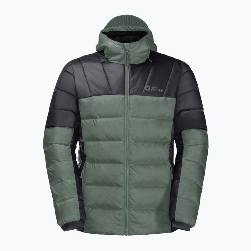 Piumino Jack Wolfskin da uomo Nebelhorn Down Hoody verde siepe 6