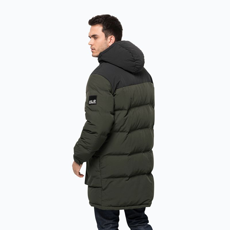 Piumino Jack Wolfskin Alex Long da uomo verde antico 2