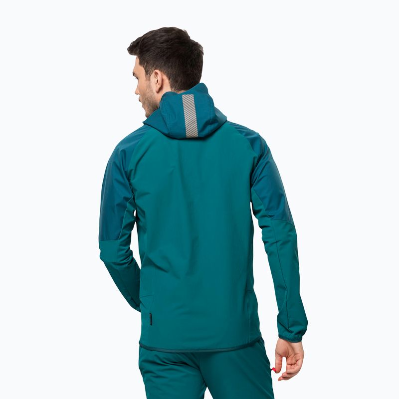 Jack Wolfskin giacca softshell da uomo Alpspitze Hoody blu corallo 2