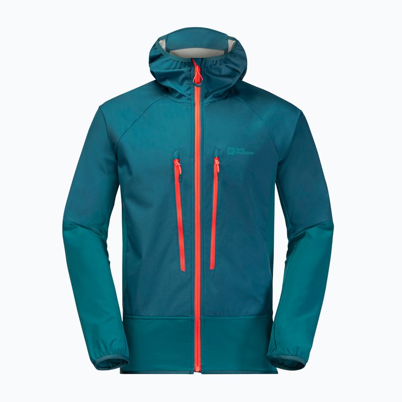 Jack Wolfskin giacca softshell da uomo Alpspitze Hoody blu corallo 5