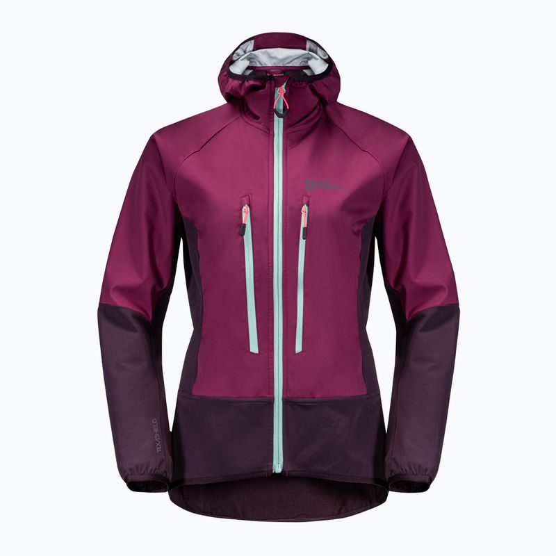 Jack Wolfskin giacca softshell da donna Alpspitze Hoody wild berry 9