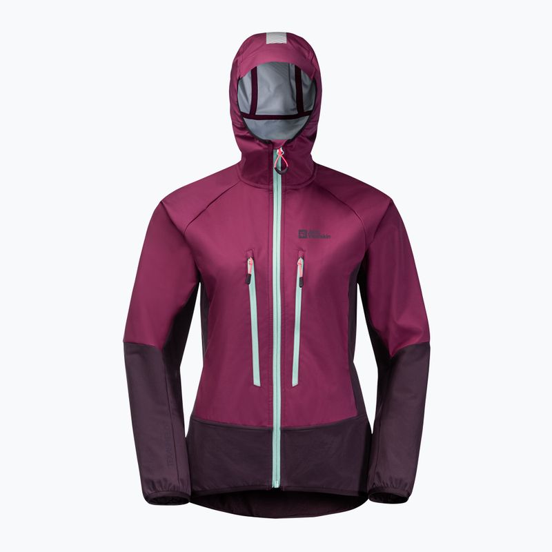 Jack Wolfskin giacca softshell da donna Alpspitze Hoody wild berry 10