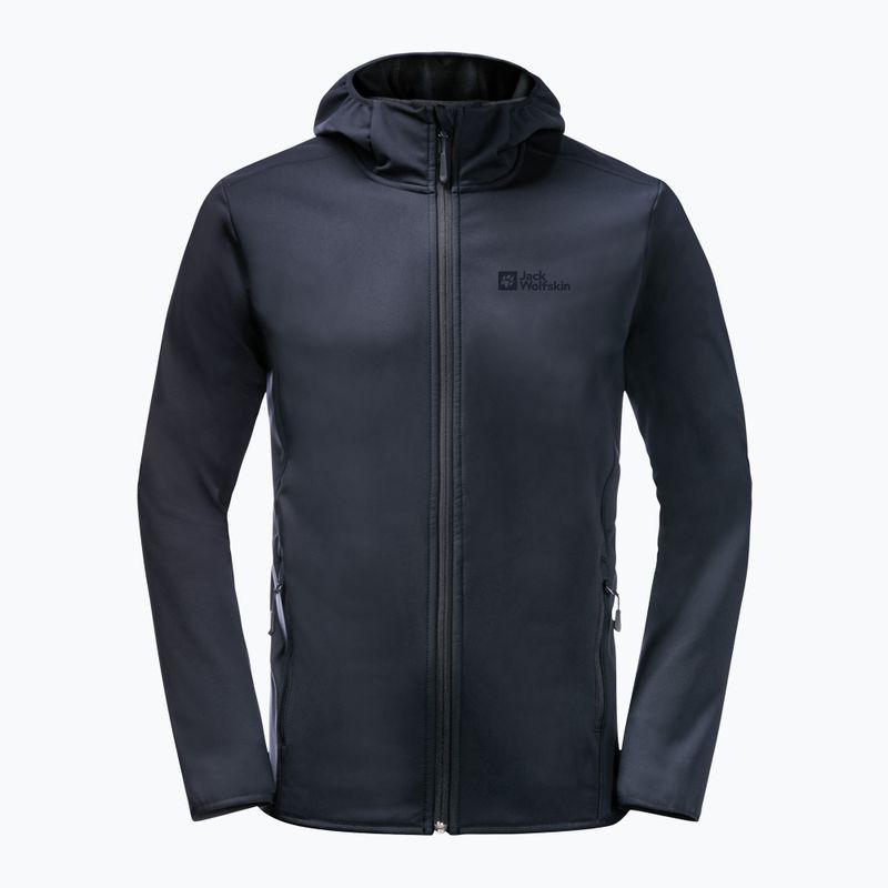 Jack Wolfskin giacca softshell da uomo Bornberg Hoody blu notte 6