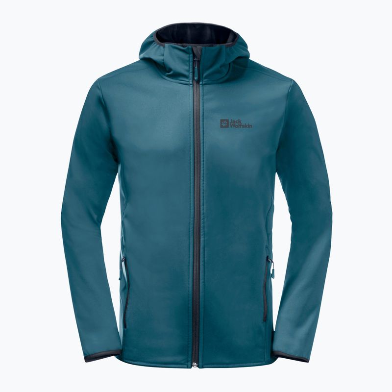 Jack Wolfskin Bornberg Hoody giacca softshell da uomo blu corallo 5