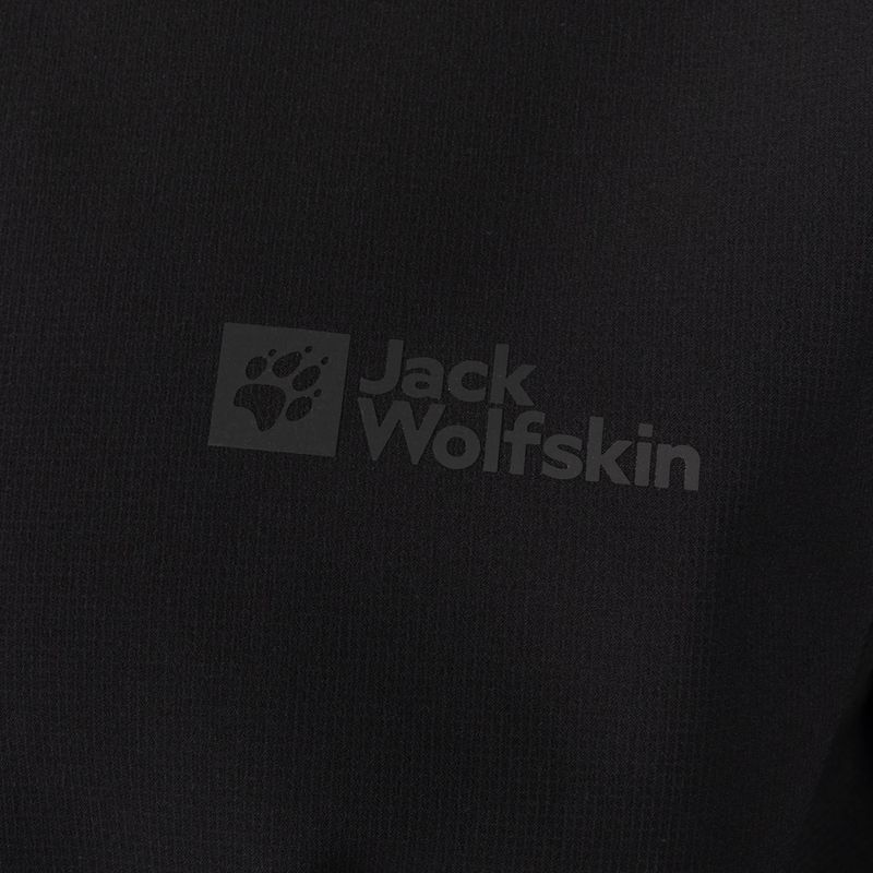 Giacca softshell Jack Wolfskin Bornberg Hoody nera da uomo 7