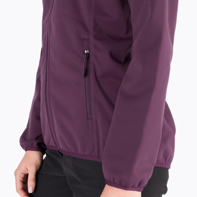 Giacca softshell Jack Wolfskin da donna Windhain Hoody grapevine 5