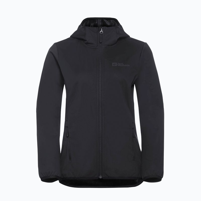 Giacca softshell donna Jack Wolfskin Windhain Hoody nera 8