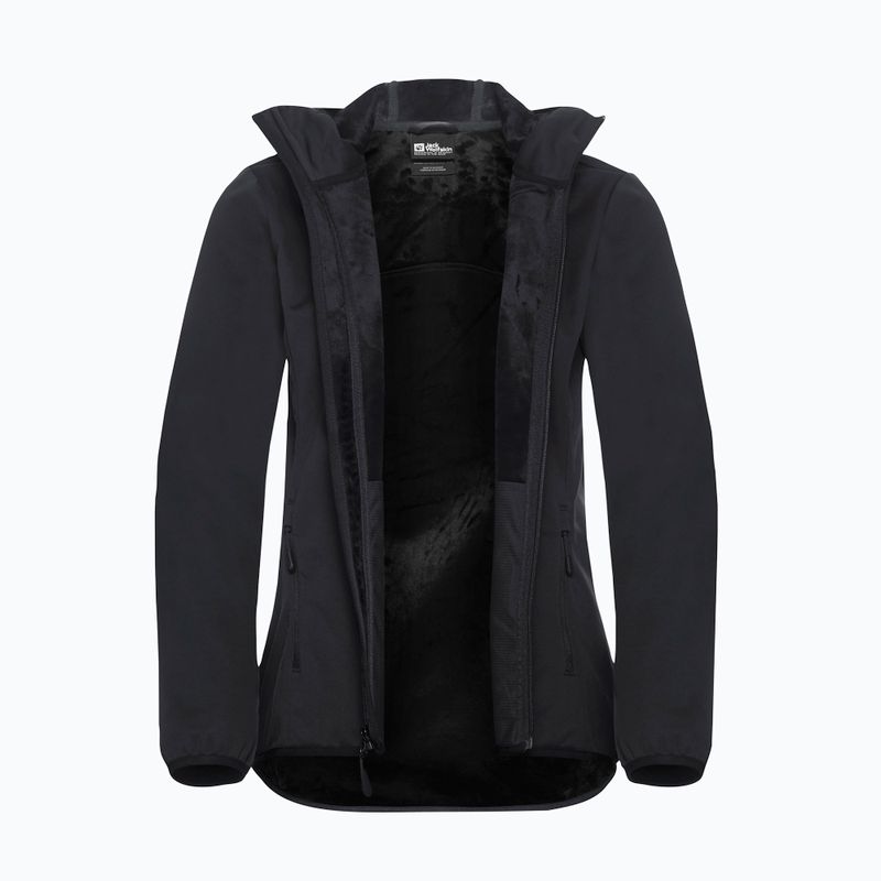 Giacca softshell donna Jack Wolfskin Windhain Hoody nera 10