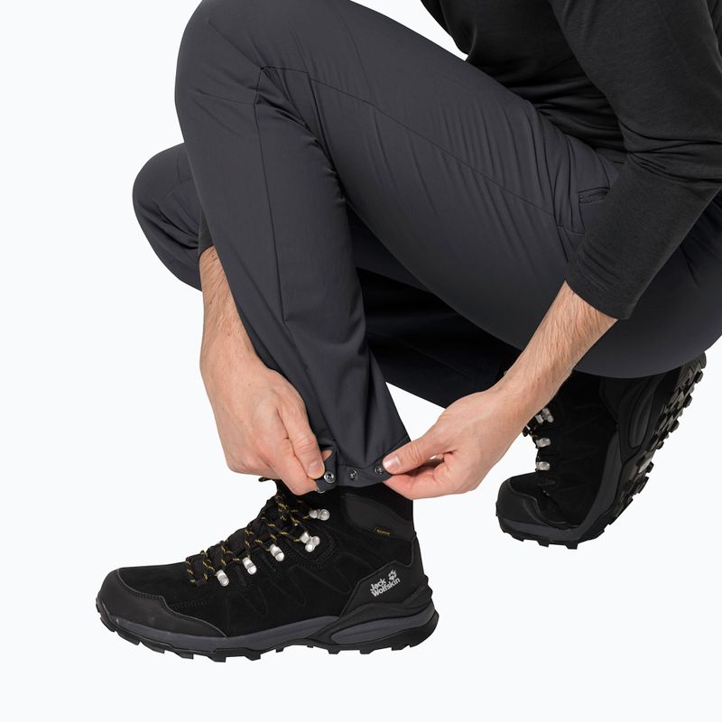 Pantaloni softshell Jack Wolfskin da uomo Holdsteig nero 5