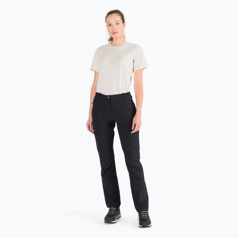 Pantaloni softshell Jack Wolfskin da donna Geigelstein nero 2