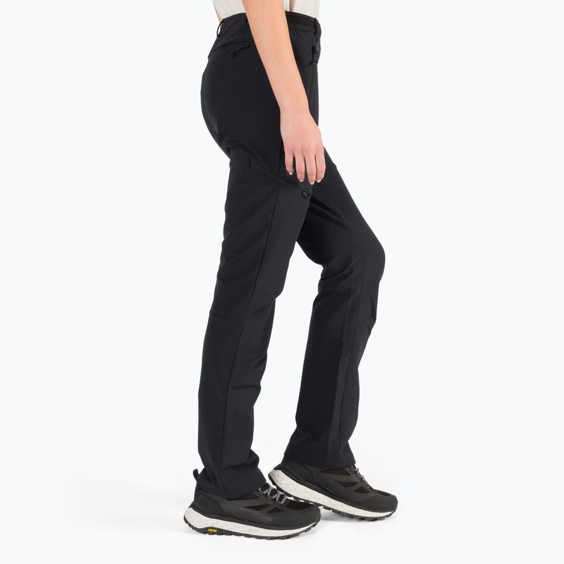 Pantaloni softshell Jack Wolfskin da donna Geigelstein nero 3