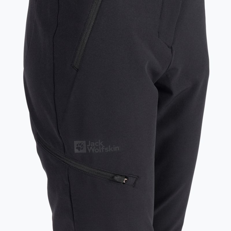 Pantaloni softshell Jack Wolfskin da donna Geigelstein nero 5