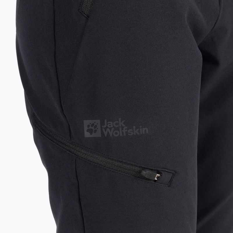 Pantaloni softshell Jack Wolfskin da donna Geigelstein nero 6