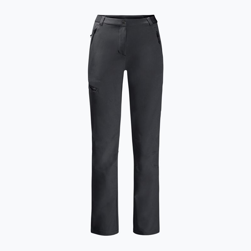 Pantaloni softshell Jack Wolfskin da donna Geigelstein nero 8