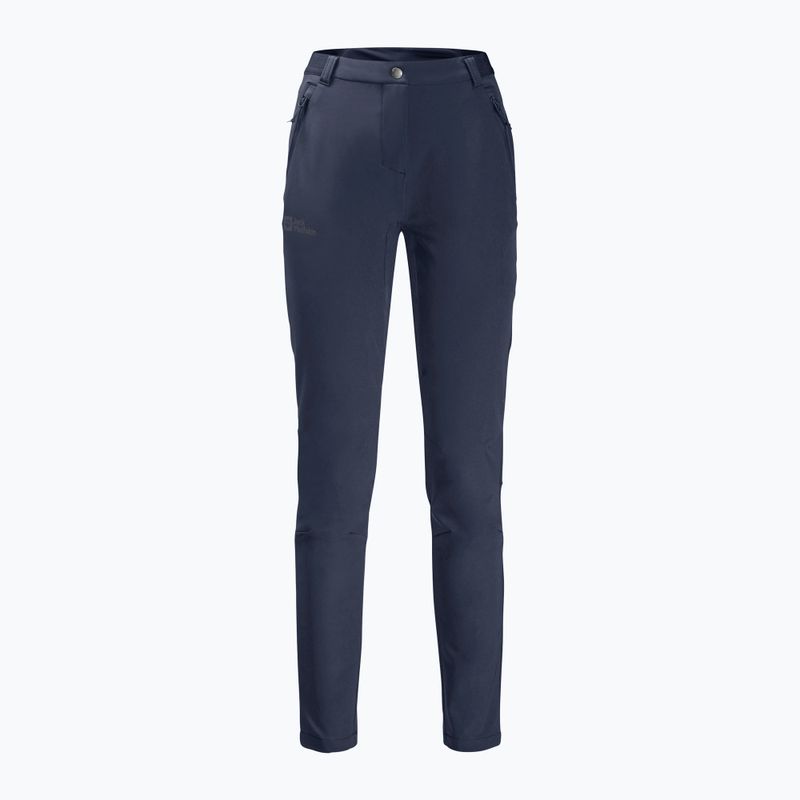 Pantaloni softshell Jack Wolfskin da donna Geigelstein Slim blu notte 7