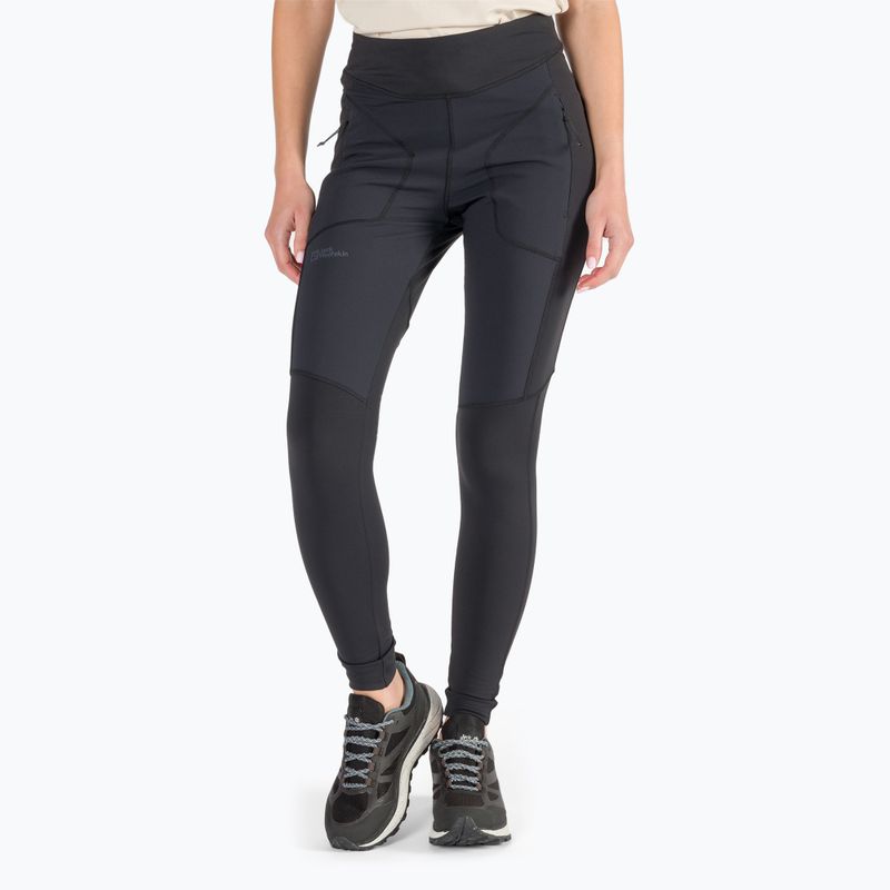 Jack Wolfskin leggings donna Salmaser Tights nero