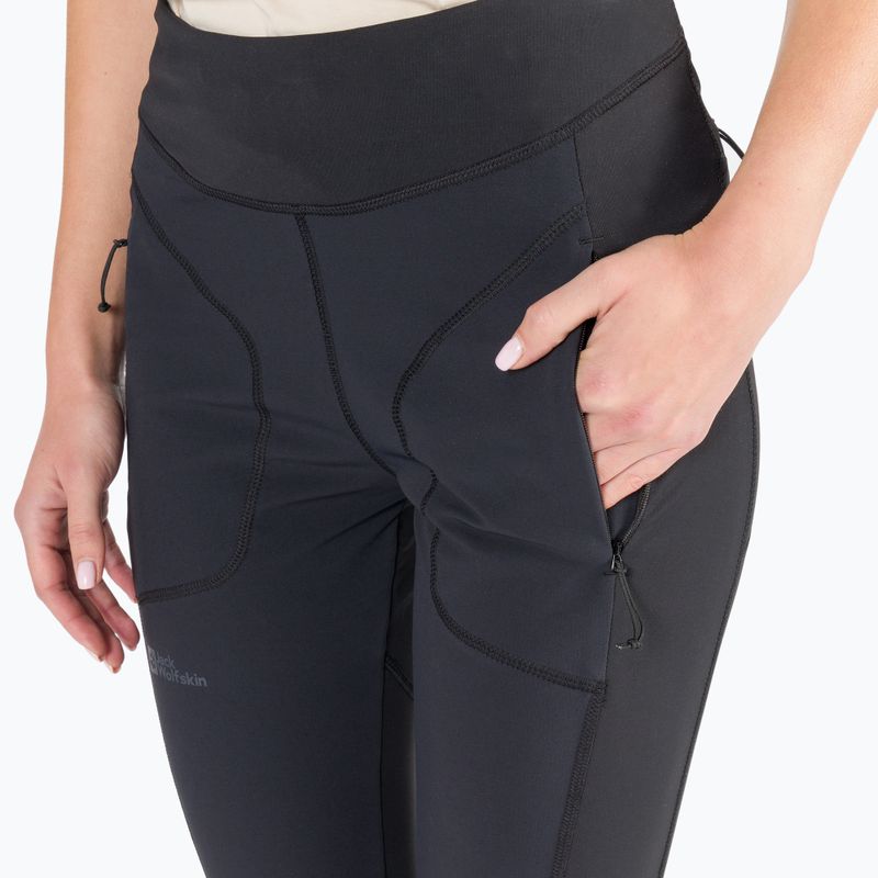 Jack Wolfskin leggings donna Salmaser Tights nero 5