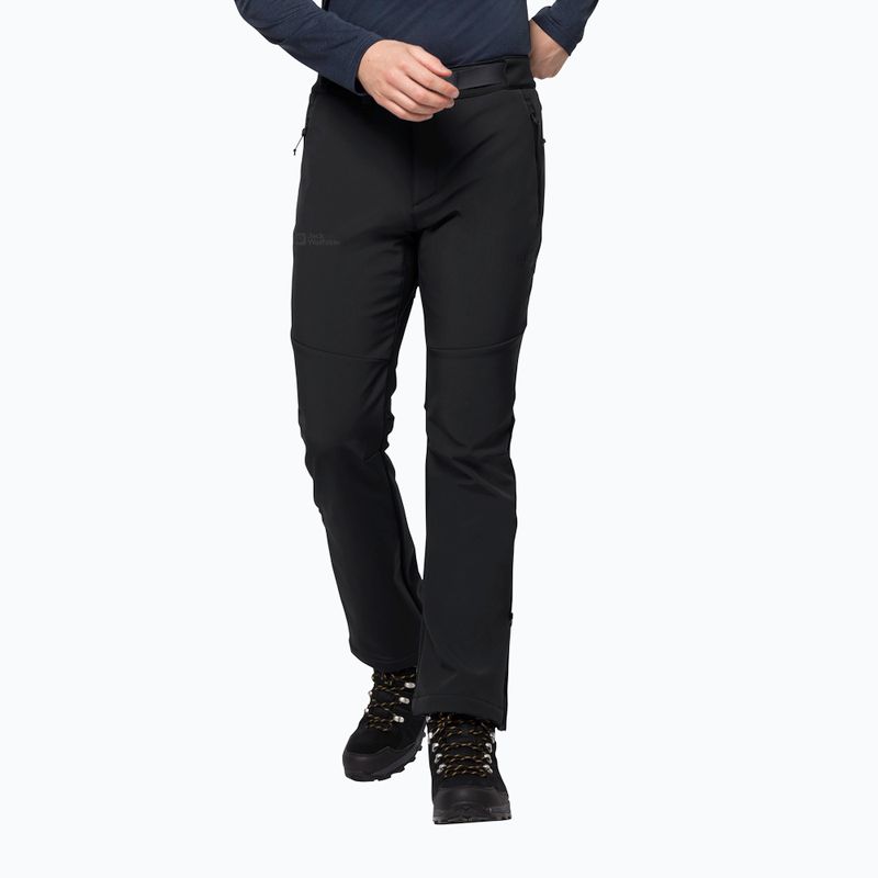 Pantaloni softshell da uomo Jack Wolfskin Stollberg nero