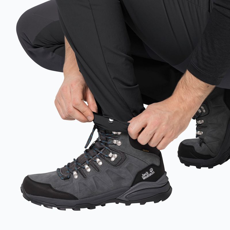 Pantaloni softshell Jack Wolfskin da uomo Ziegspitz nero 5