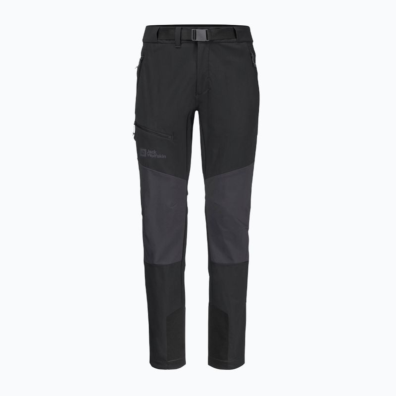 Pantaloni softshell Jack Wolfskin da uomo Ziegspitz nero 6