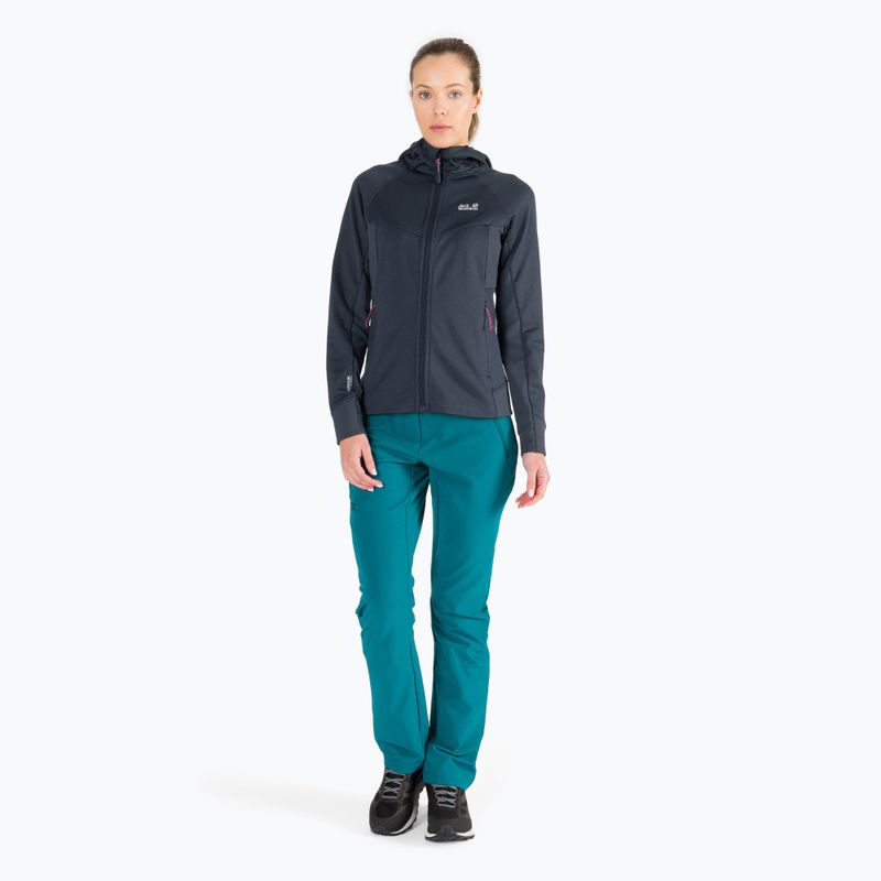 Giacca da trekking da donna Jack Wolfskin Hydro Grid Fleece grafite 1387 2