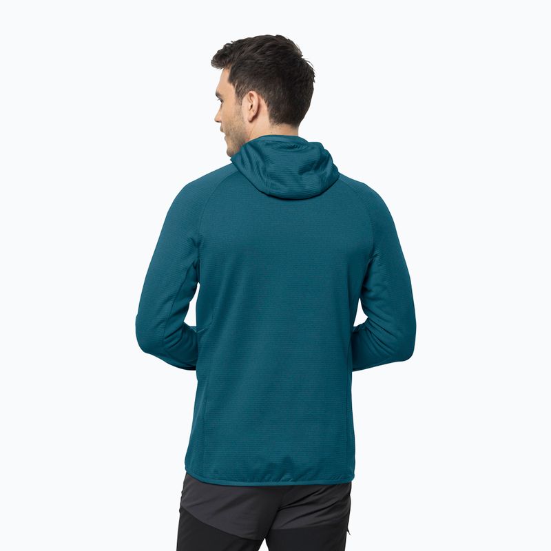 Giacca da trekking da uomo Jack Wolfskin Hydro Grid Hooded FZ blu corallo 2