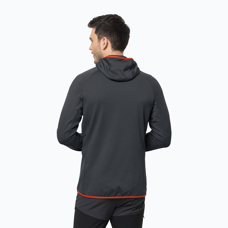 Giacca da trekking da uomo Jack Wolfskin Hydro Grid con cappuccio FZ phantom 2