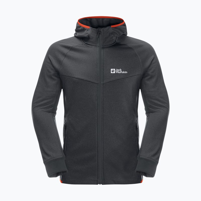Giacca da trekking da uomo Jack Wolfskin Hydro Grid con cappuccio FZ phantom 6